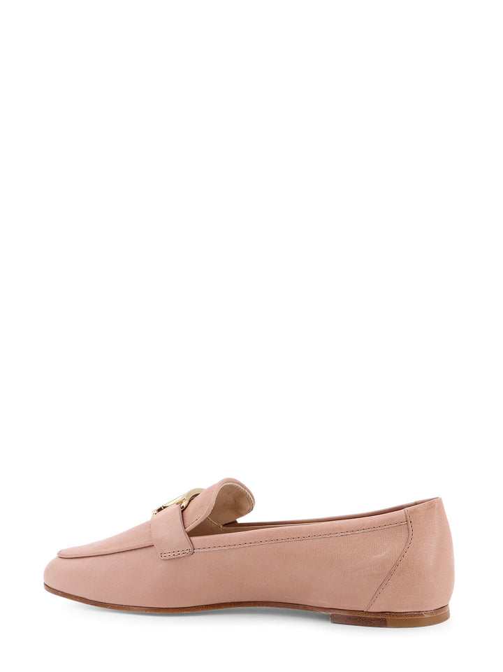 Leather loafer with metal detail