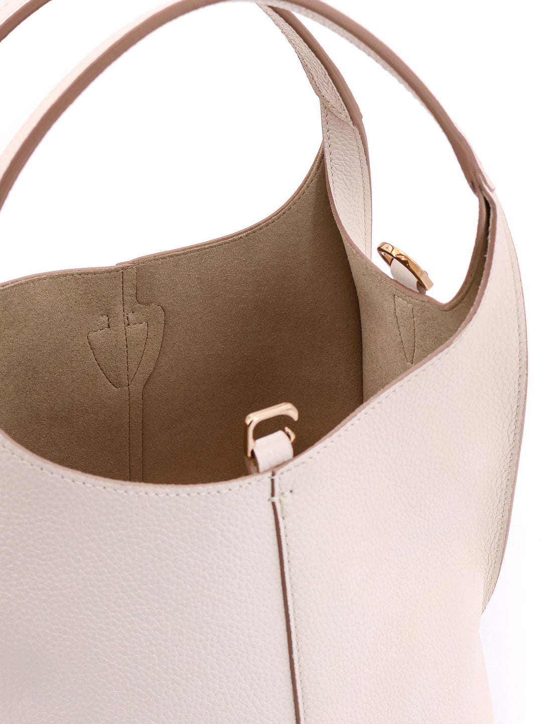 Leather handbag with frontal T-Timeless detail