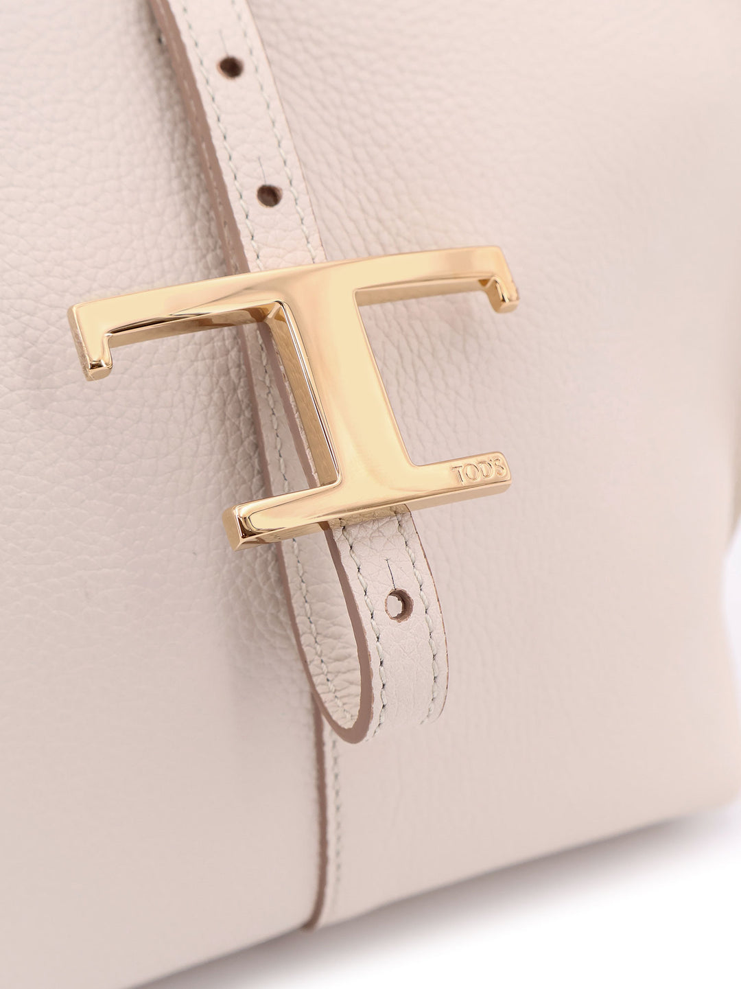 Leather handbag with frontal T-Timeless detail