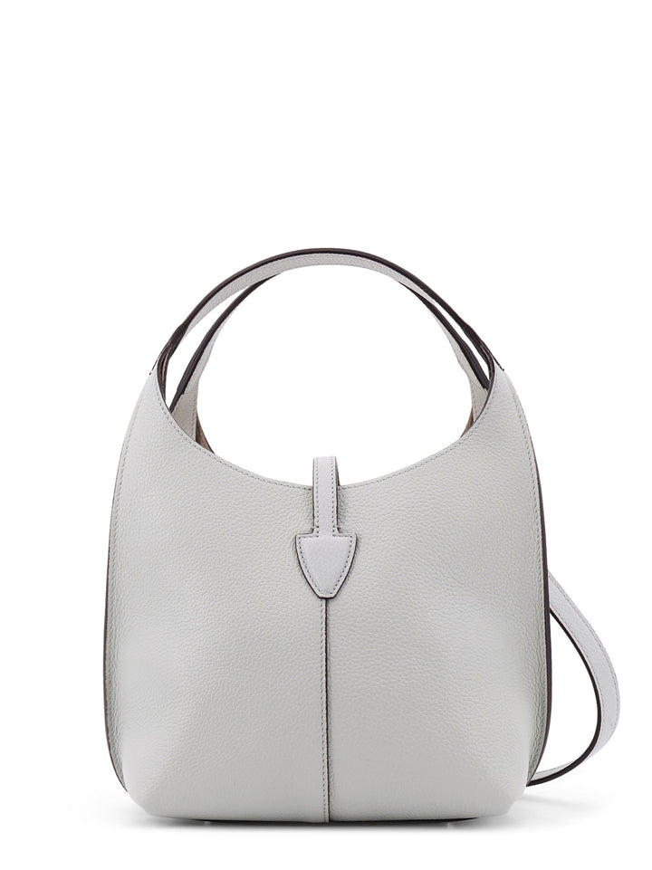 Leather handbag with frontal T-Timeless detail