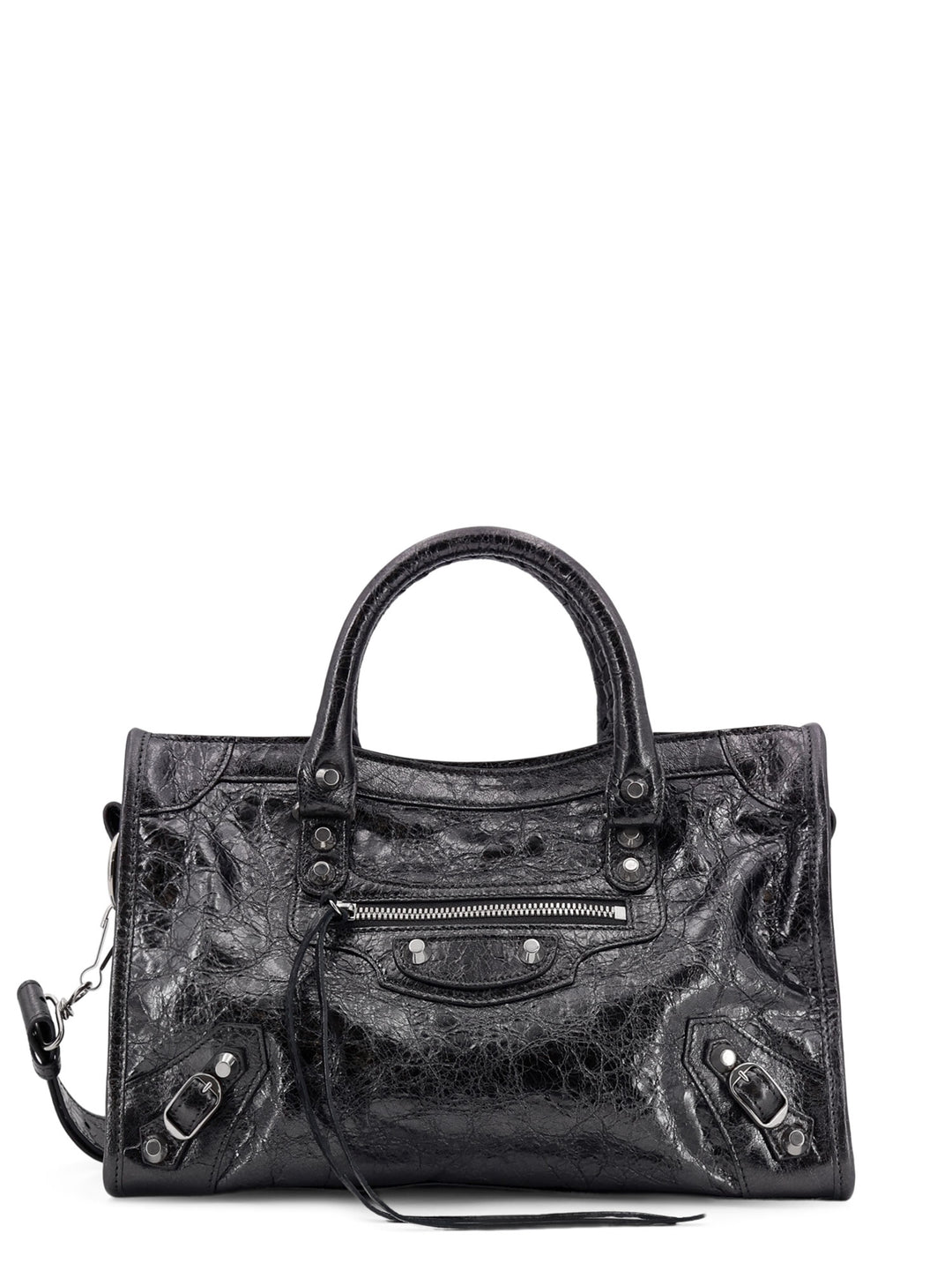 Le City Small leather handbag with metal details