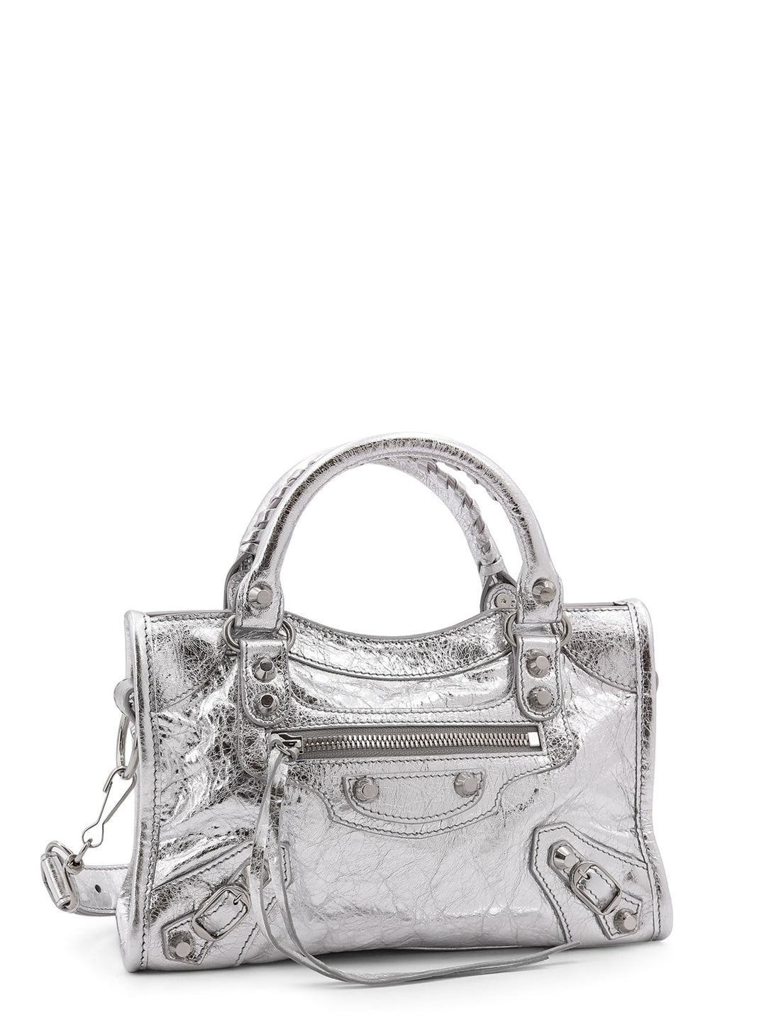 Le City Mini laminated leather handbag with metal details