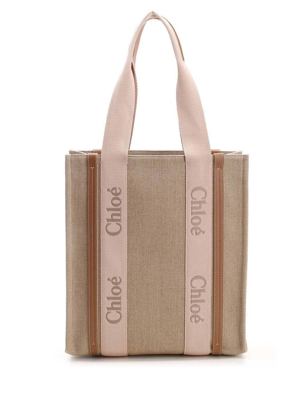 Chloe' Woody Handbags - Beige | fb9bfed14f22ce023df69976cb0b38aaf282a984