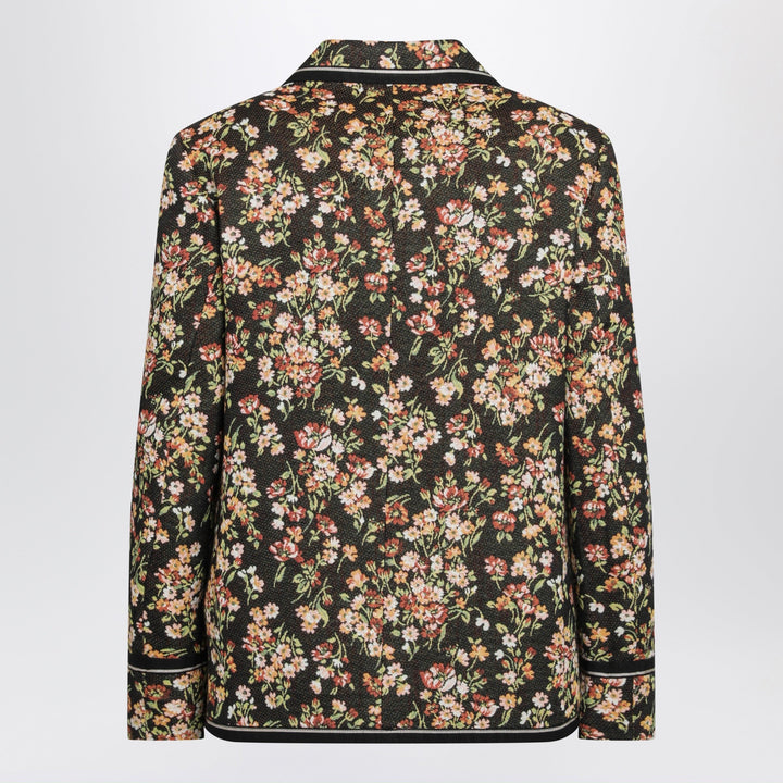 Dries Van Noten Brown Floral Gobelin Blazer
