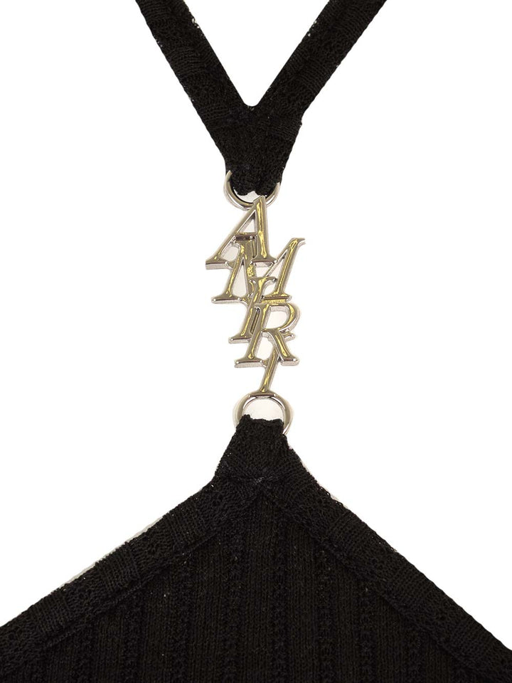 Amiri Ribbed Cotton Dresses - Black | 64585a67237badaa82cbb0a25ac4a65983e44480