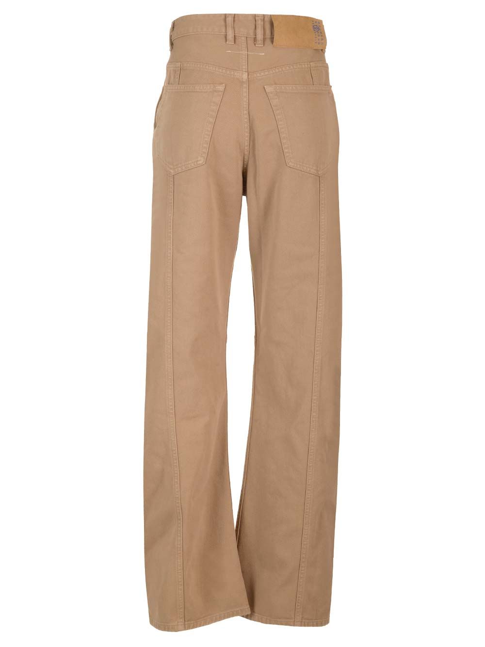 Mm6 Maison Margiela In Cotton Twill Trousers - Beige | e2a5e1c8aa6c70b53acd9eaabf4c166ab7b5d813