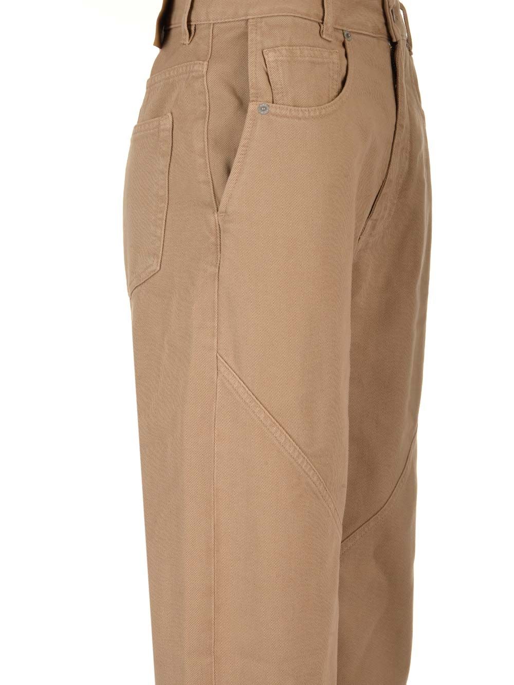 Mm6 Maison Margiela In Cotton Twill Trousers - Beige | 2be439b7259fb49afc72e0f43643c65ea2fee0a4