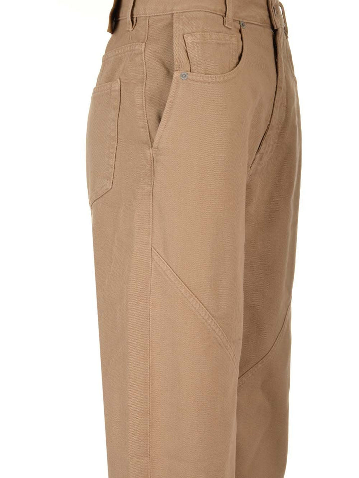 Mm6 Maison Margiela In Cotton Twill Trousers - Beige | 2be439b7259fb49afc72e0f43643c65ea2fee0a4