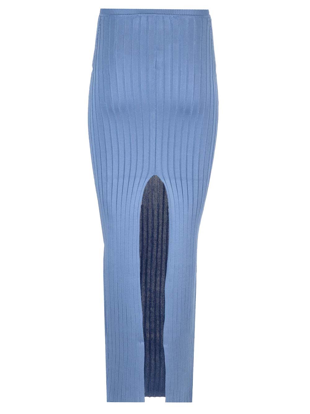 Marni Long Celestial Ribbed Skirt Skirts - Blue | dcc4a5e84a2365c20945b661a81cff887af57be4