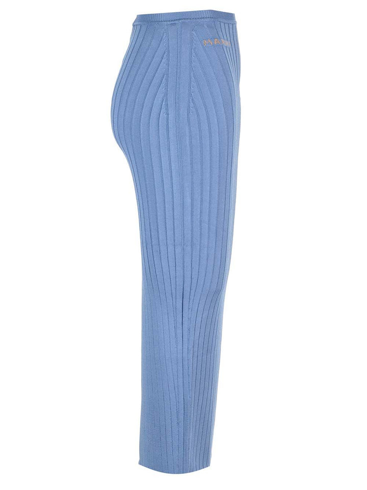 Marni Long Celestial Ribbed Skirt Skirts - Blue | 3555417600946f272e0e645221e806287ca6f36a