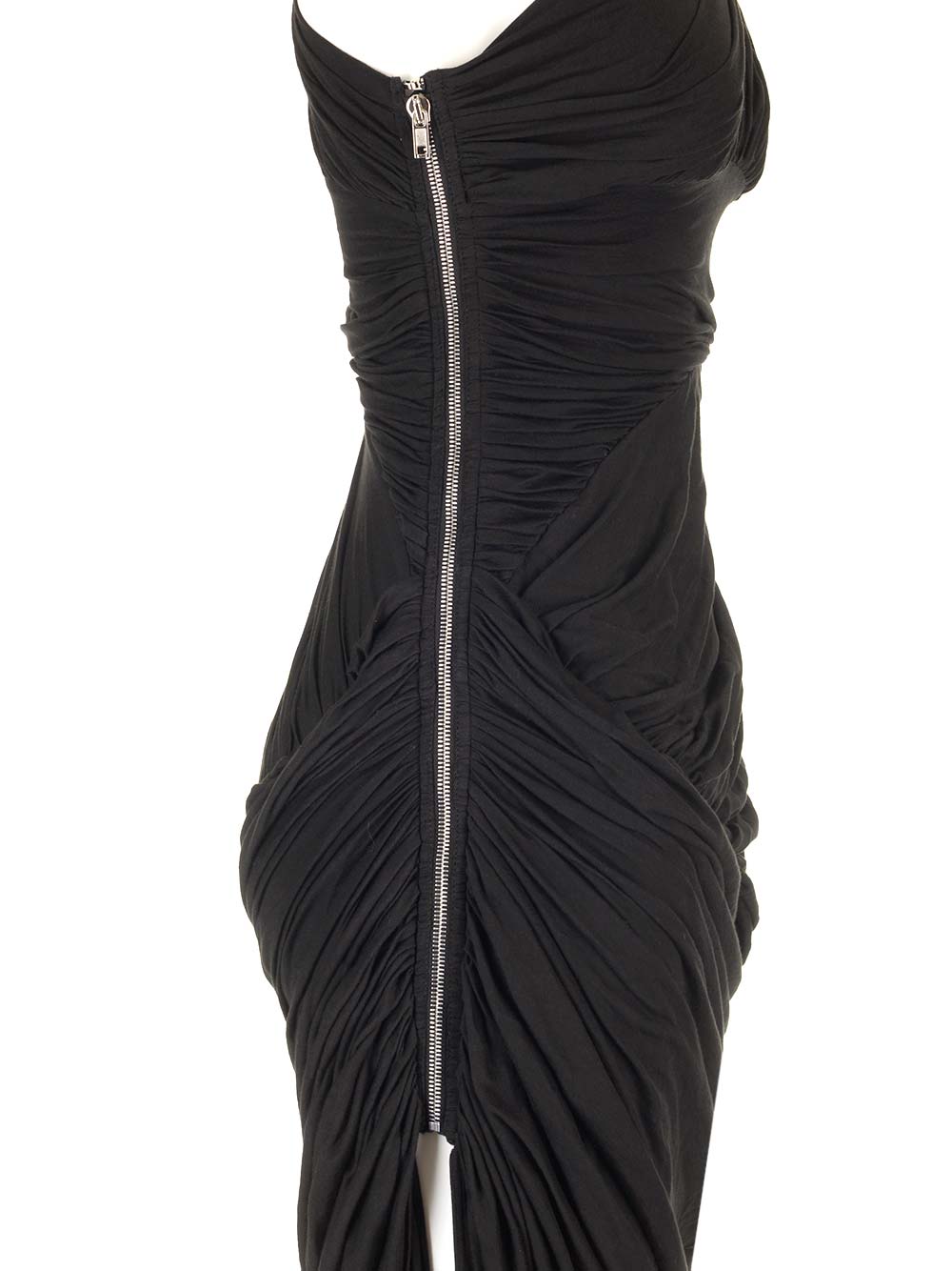 Rick Owens Draped Jersey Midi Dress Dresses - Black | 11f51264d7cd965e4ec91f62c131dd34967308fa