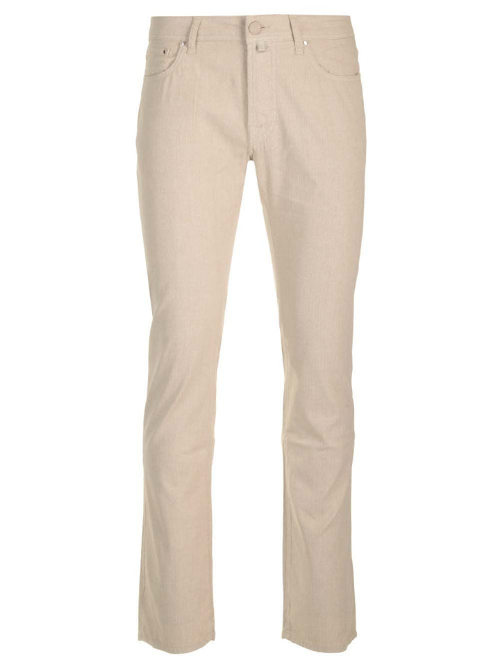 Jacob Cohen Barb Trousers - Beige | b68be78299aed2305fc37471ecc7fdf6c50be046