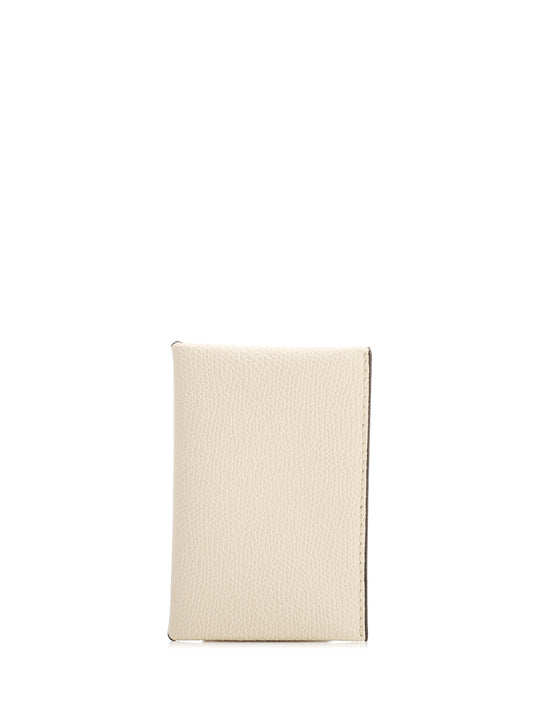 Button Card Holder Wallets White