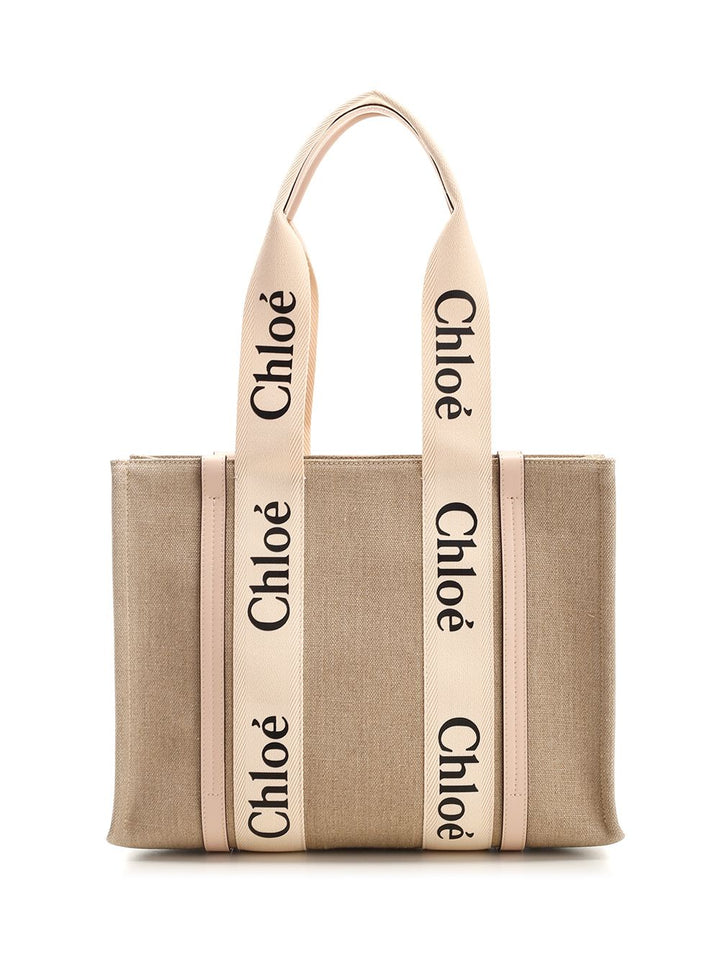 Chloe' Woody Handbags - Beige | 022800a78bf95b6dc263e5a236ad70a35334b4f2