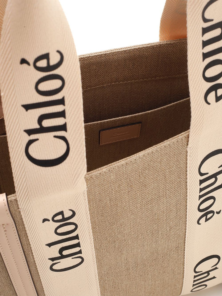 Chloe' Woody Handbags - Beige | b7e17c26488504a94ff44f16ff6acfcdf1f68296