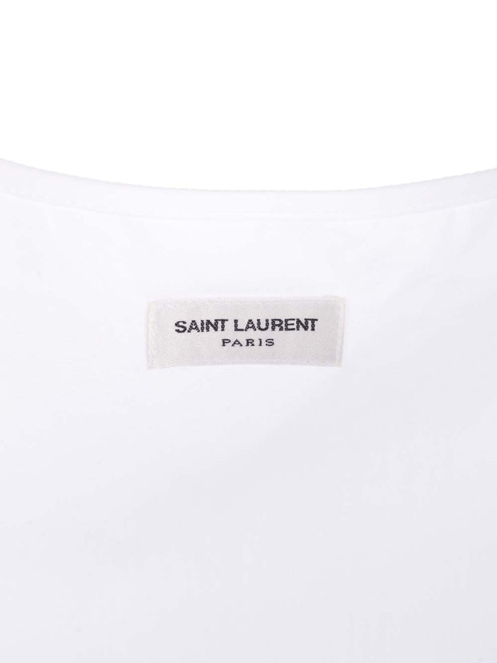 Saint Laurent Henley Tops - White | b414355c8c6d1b85b19ca248b0cff648529c6cb1