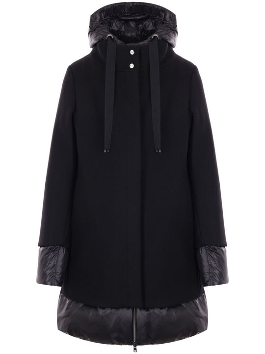 Flared Padded Wool Coat