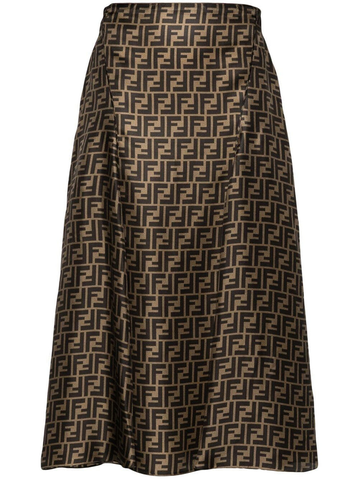 Fendi Midi skirts - Brown | 36beb3c696fcd428831a2842ab837a5e88220198