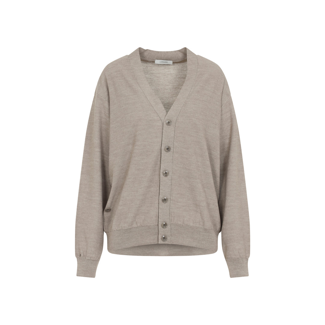 Lemaire Cardigan - Nude & Neutrals | 550634b8a83b42cf5df99d6d443f425f8fe6e517