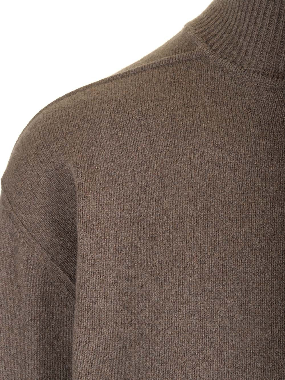 Rick Owens Turtleneck Sweater Knitwear - Beige | 9f4a40ed9db50b5e3b2c8721b918169d6de56cde