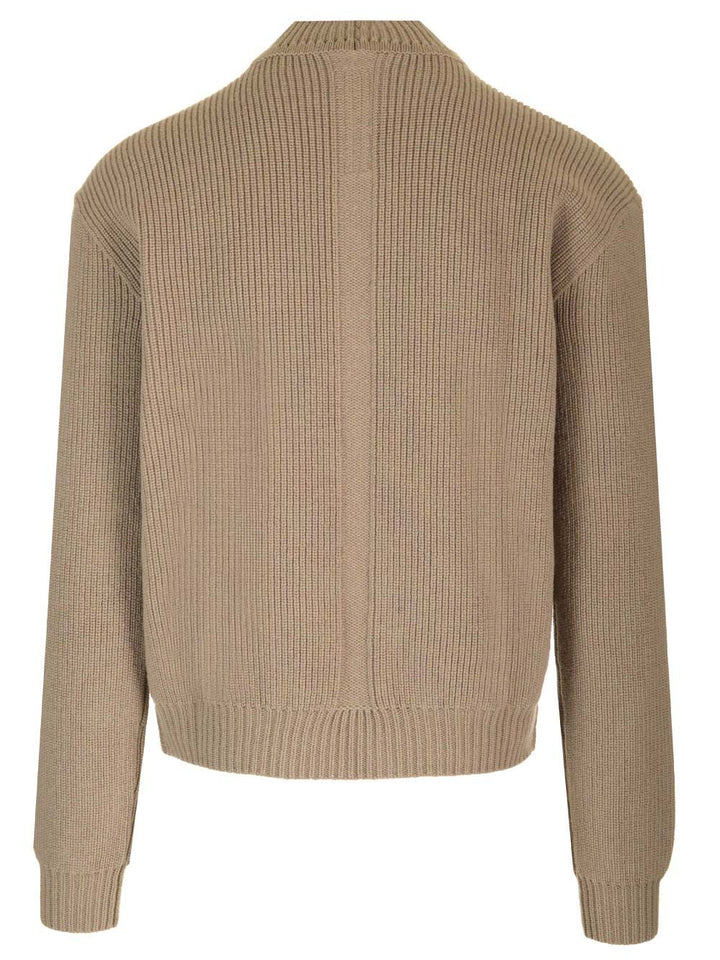 Rick Owens Turtleneck Sweater Knitwear - Beige | a59c70aa5b40c2095272bb404b3f2a935f40b2be