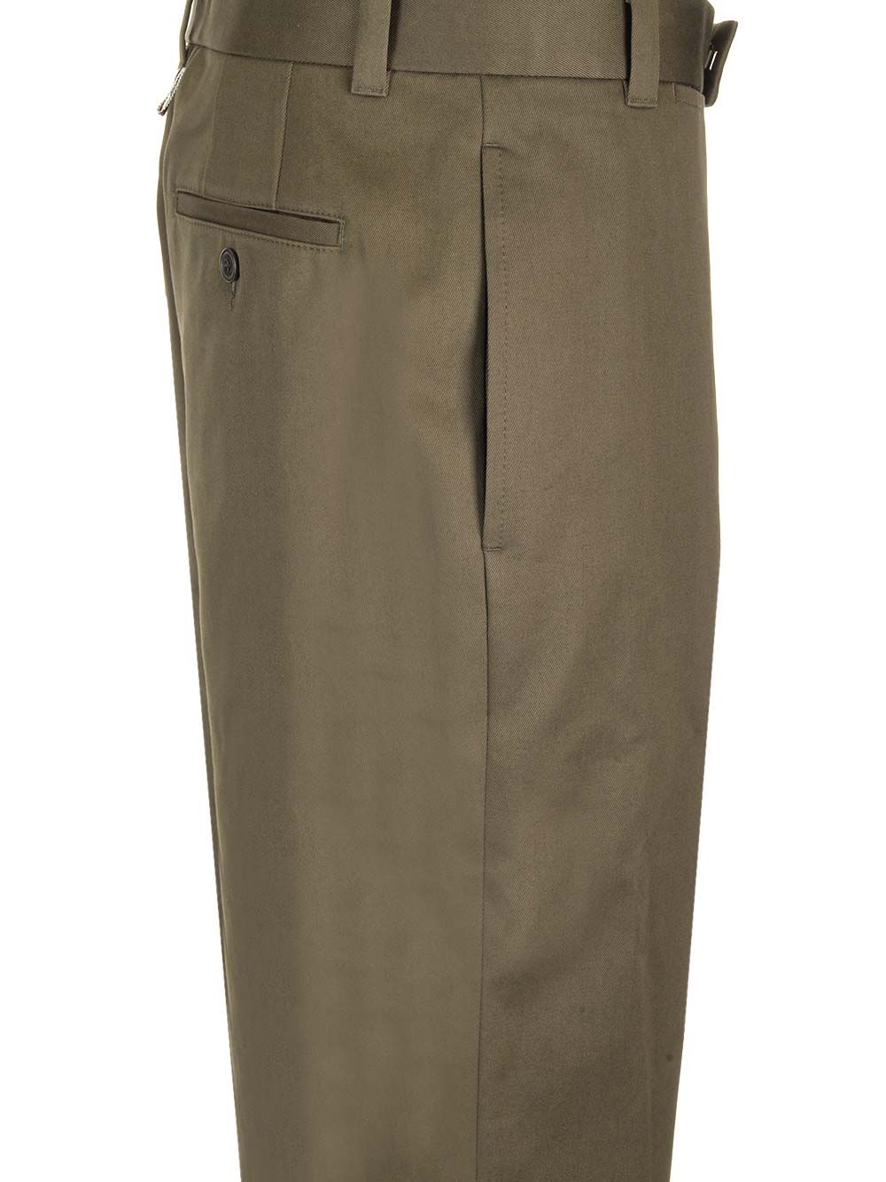 Thom Browne Relaxed Pleated Trousers - Green | 05d1cee9c83955d84613e3e42b9d2a403357a944