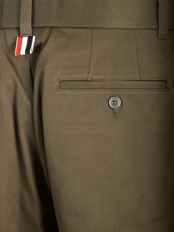 Thom Browne Relaxed Pleated Trousers - Green | 2c06de9dfa1c847f1e5413327613f411cc5573db