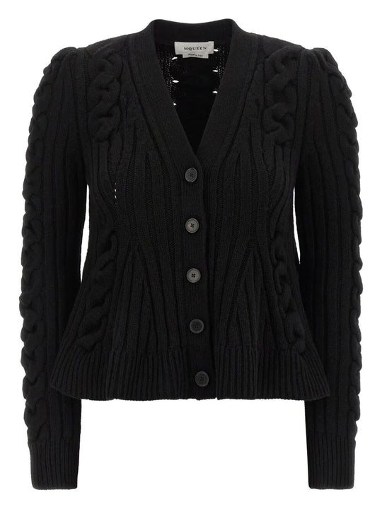 Wool And Cashmere Cable Cardigan