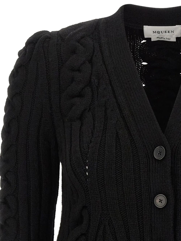 Alexander Mcqueen Cardigan - Black | 45dedcb0a3859bcdb7d60aeca43a8446c95717f7