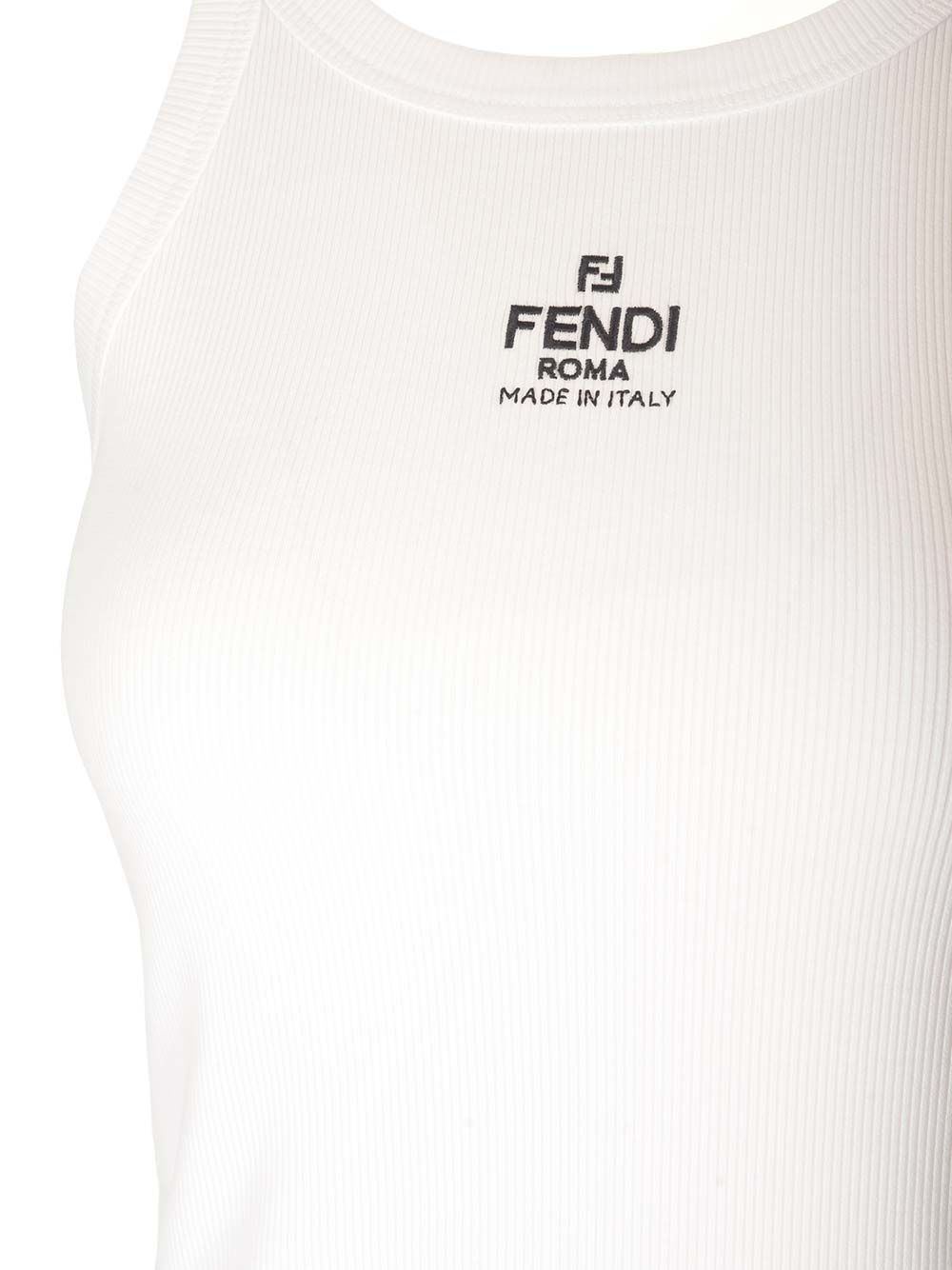 Fendi Cotton Top Tops - White | ba345925065984343d9ae31478d6f9660ae48b1e