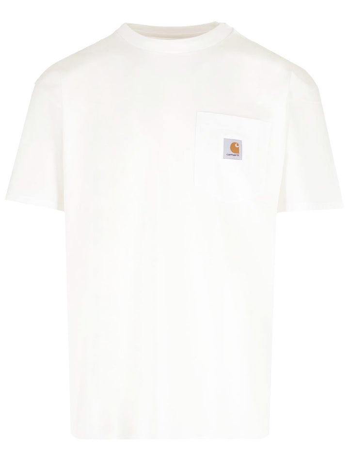 Carhartt Wip With Applied Pocket T-Shirt - White | 61472b5edc1de3b722af44ea71a3e7a4daf2f7ce