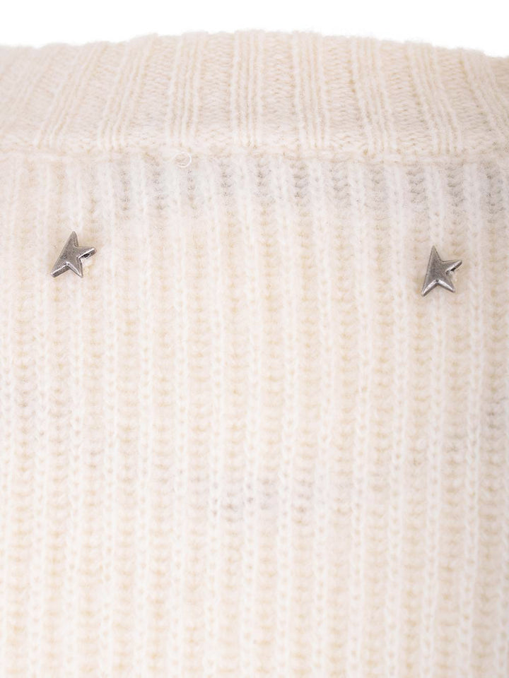 Golden Goose Deluxe Brand Crewneck Sweater Knitwear - White | 1a9e3e0d70f234725cd596634528f395bde1fd2b