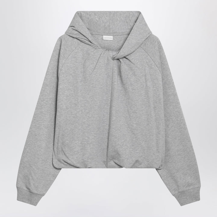 Dries Van Noten Grey Melange Cotton Hoodie