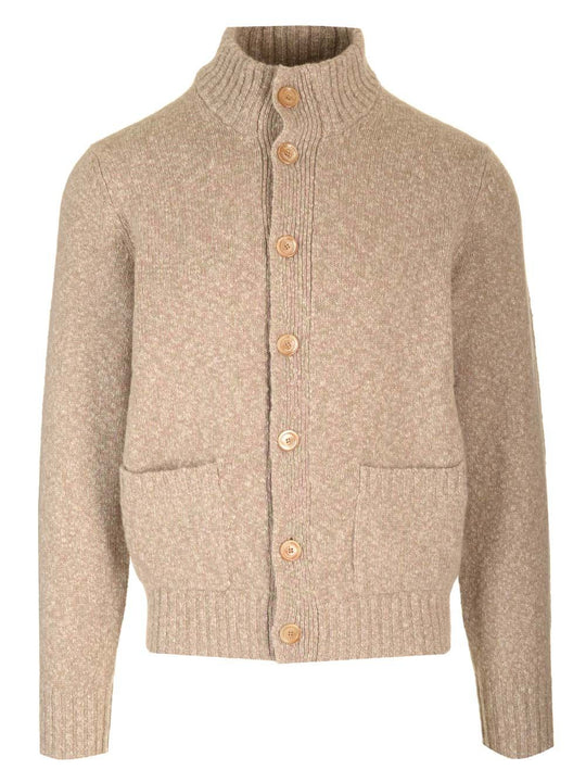 Wool Cardigan Jackets Beige