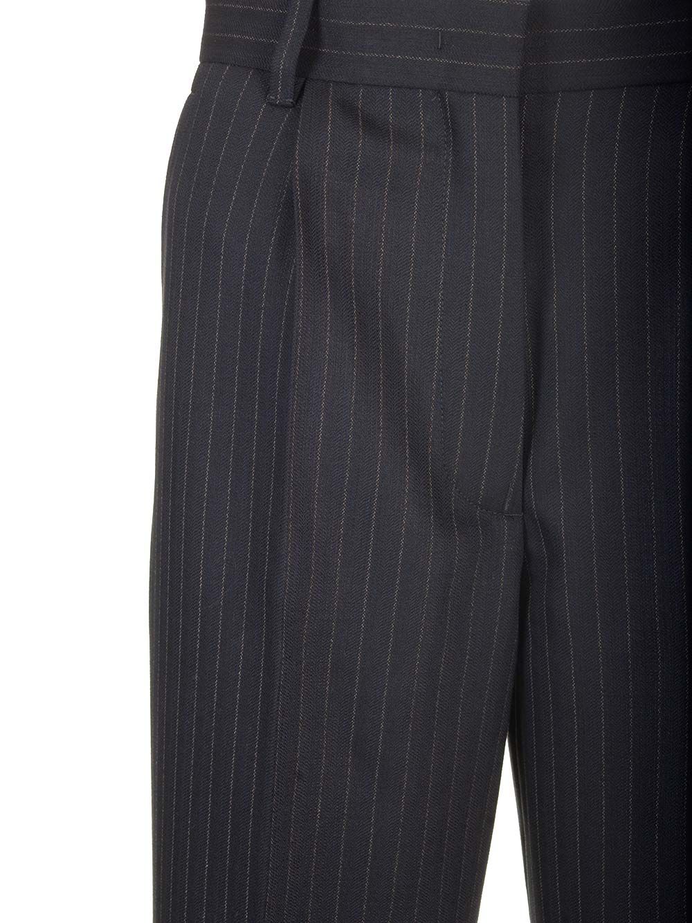 Miu Miu Blue Pinstriped Trousers - Blue | 46bc7412107ab761ac0b2d5b573dd30f4c076cca