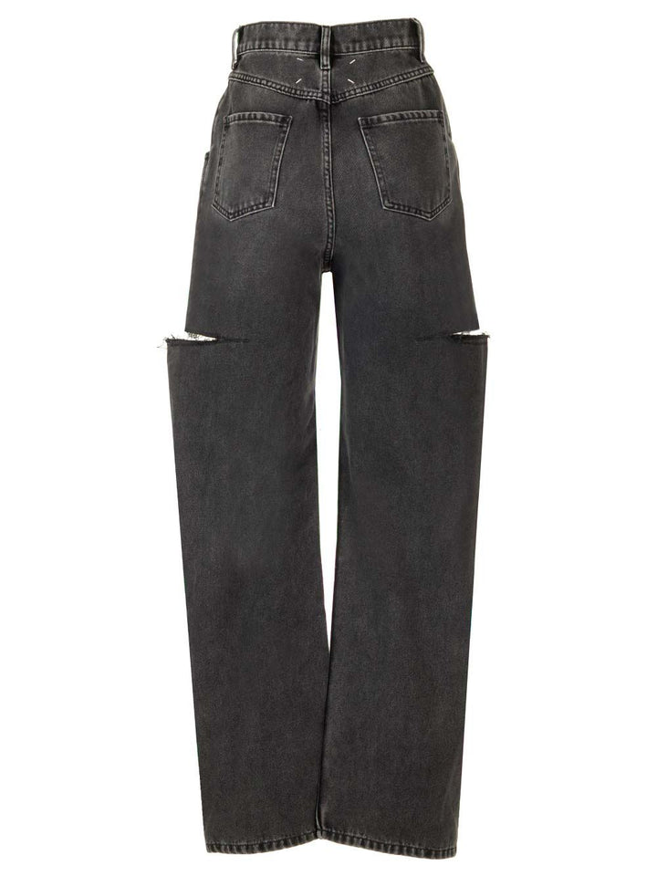 Maison Margiela Cut Off Jeans - Black | 00cd27703e9546355edac91f6a73ec9eba548e92