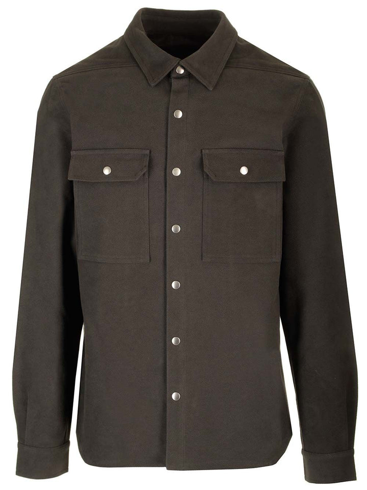 Rick Owens Wool Shirt Jacket Jackets - Brown | 7071726861a30ca8c0a6201d5ad92a20a96b83c1