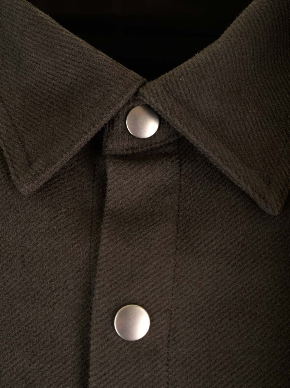 Rick Owens Wool Shirt Jacket Jackets - Brown | 2a44caa519e8fd2f46a3fb2622753eb3451c6373