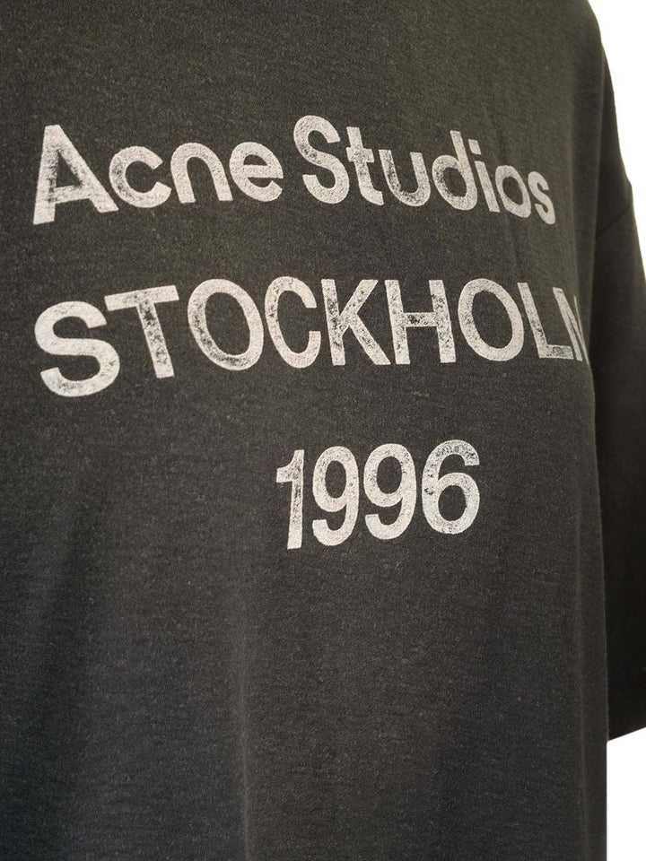 Acne Studios Cotton And Hemp T-Shirt - Black | 297ef73d79cd58c19f1fb969c8908e21a74c9611