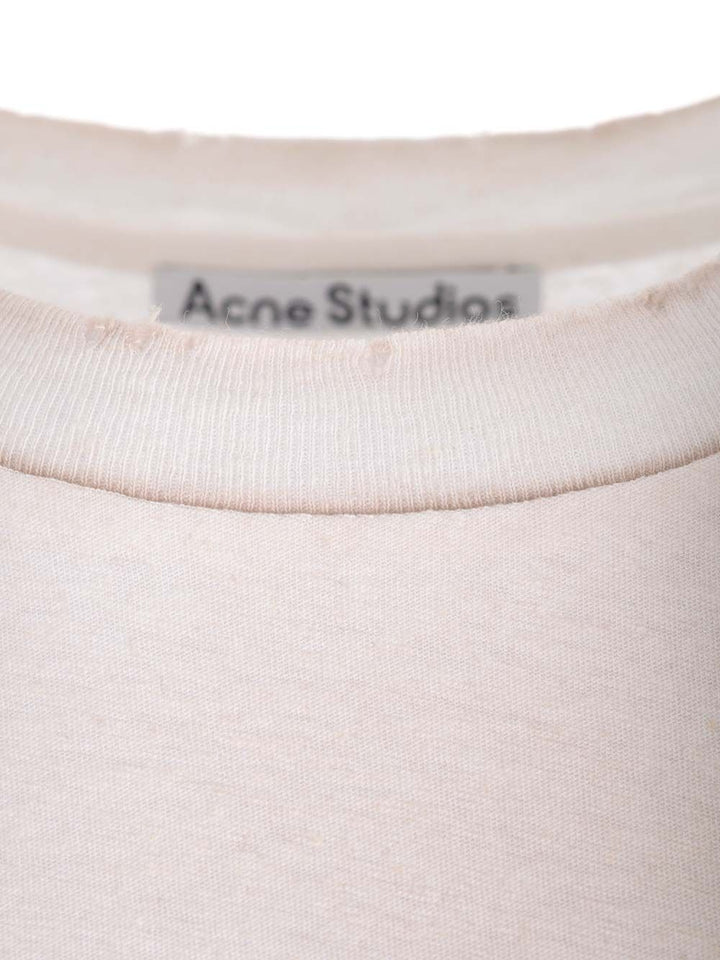 Acne Studios Cotton And Hemp T-Shirt - White | 601ffca8dae11939f29cfb4e3260e30f3d922cc1