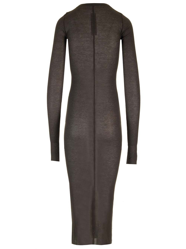 Rick Owens Fitted Jersey Dress Dresses - Brown | 786b9475d5d791f4cb75934ca3c1d671f6a186b4