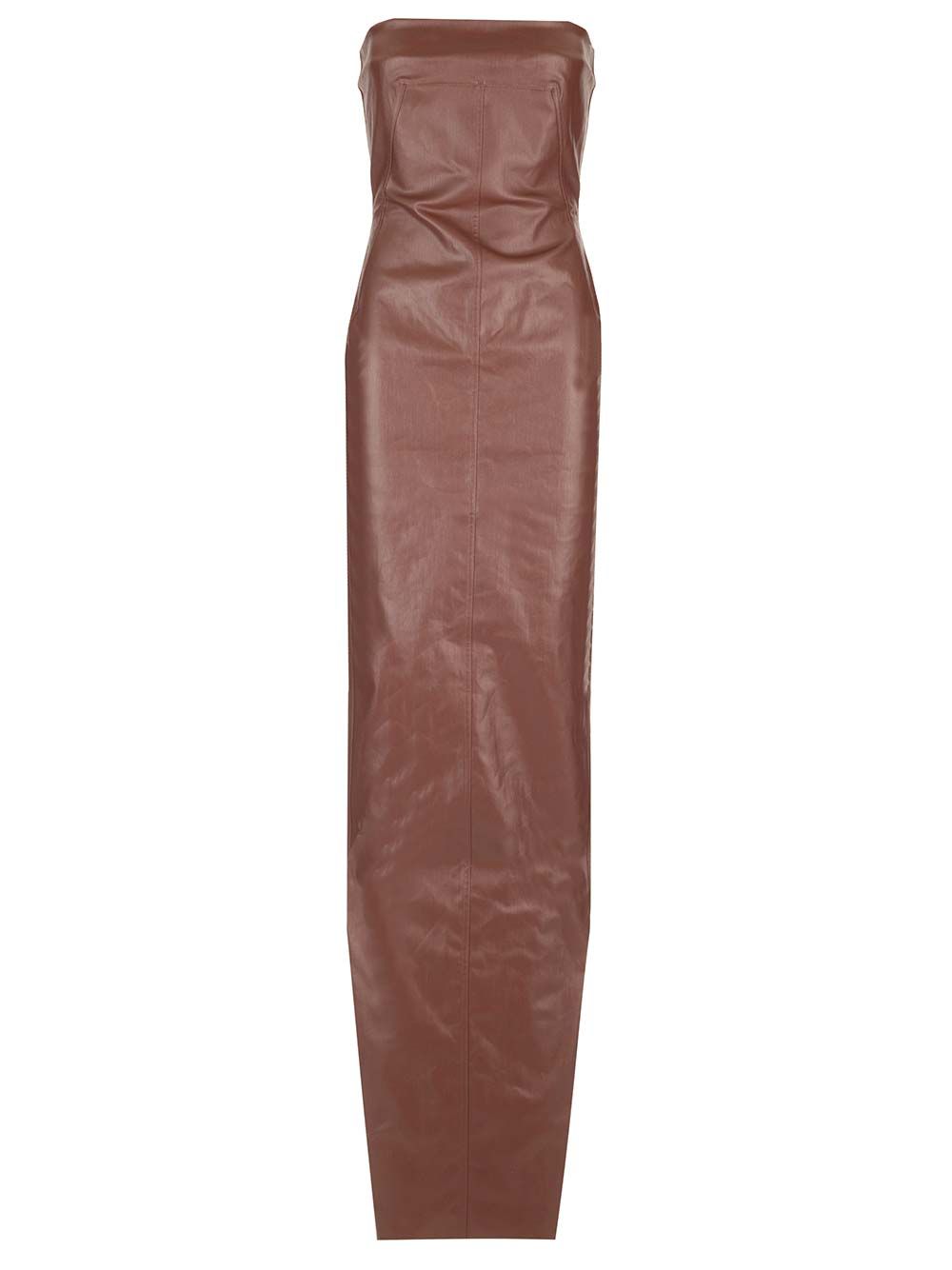 Rick Owens Long Bustier Dress Dresses - Brown | 363d93043075022f6374274a7ccd3eb8d7375f44