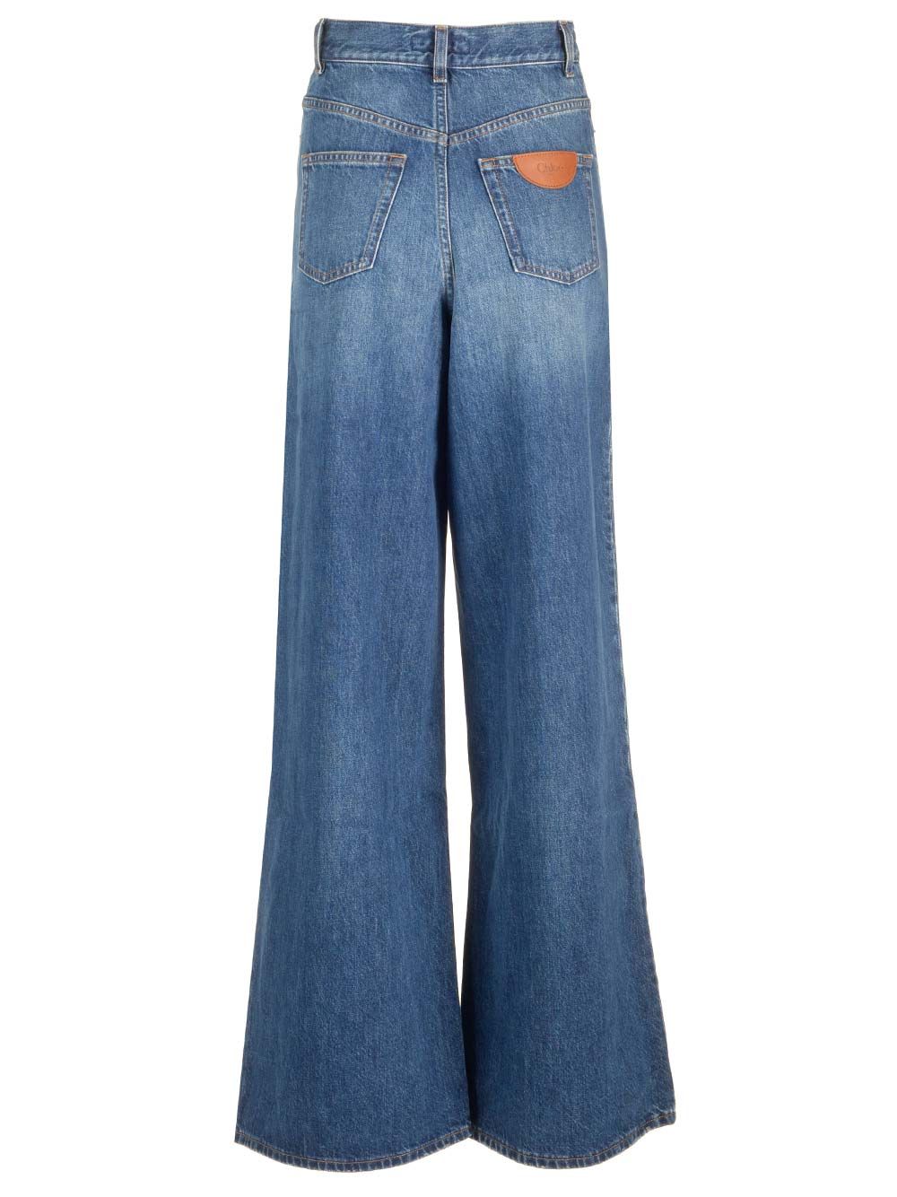 Chloe' Wide Leg Jeans - Blue | 1eb01026503d8358b106aeb7942146b97a2a5b75