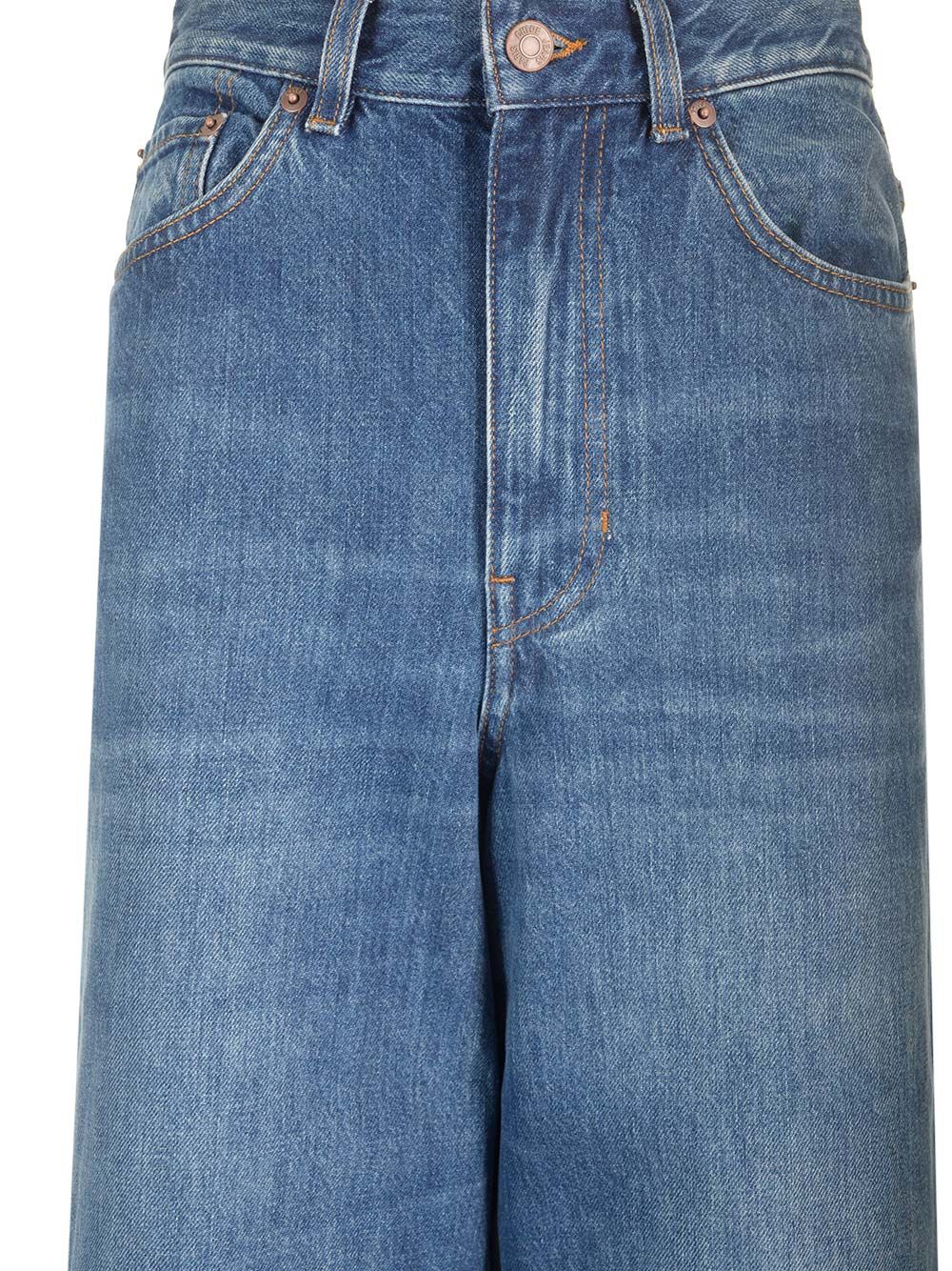 Chloe' Wide Leg Jeans - Blue | 6333e441b7d513024f6671512dc2fe5be08efbb8