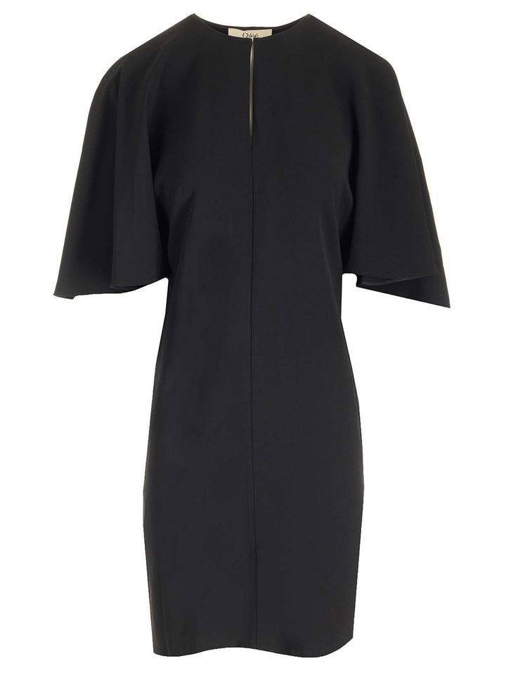 Chloe' Cape Sleeves Mini Dress Dresses - Black | 2f18950306e6423677b68ff8fa837122fd2c1a6a