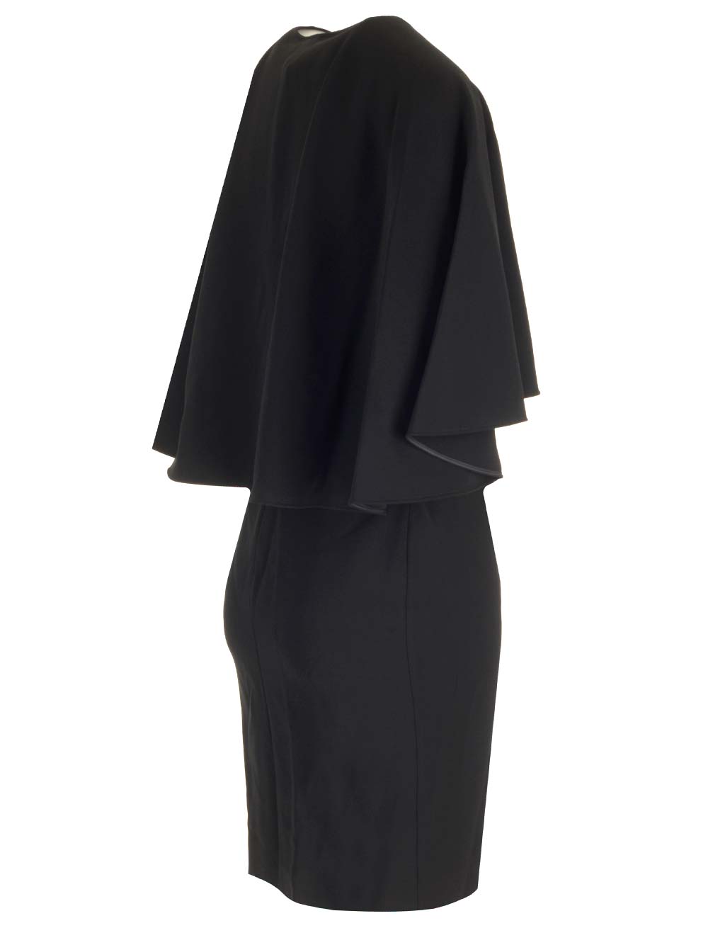 Chloe' Cape Sleeves Mini Dress Dresses - Black | 1d8fa4cb85b765c37506e6ebf00cf48b49ddcff7