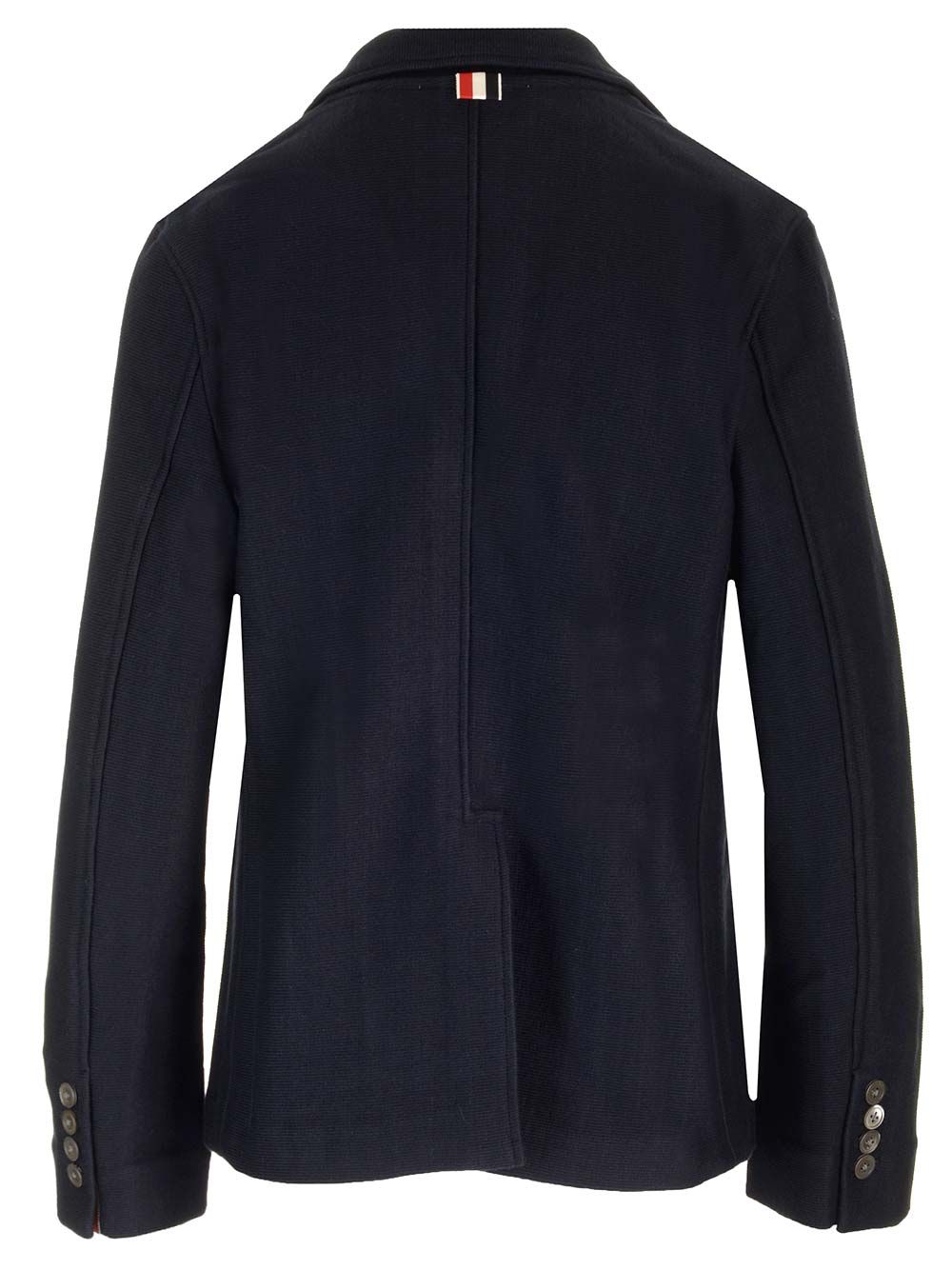 Thom Browne Compact Knit Blazer Jackets - Blue | 08aa300cfb74e29c4846ab572dd2432cd0bd70f6