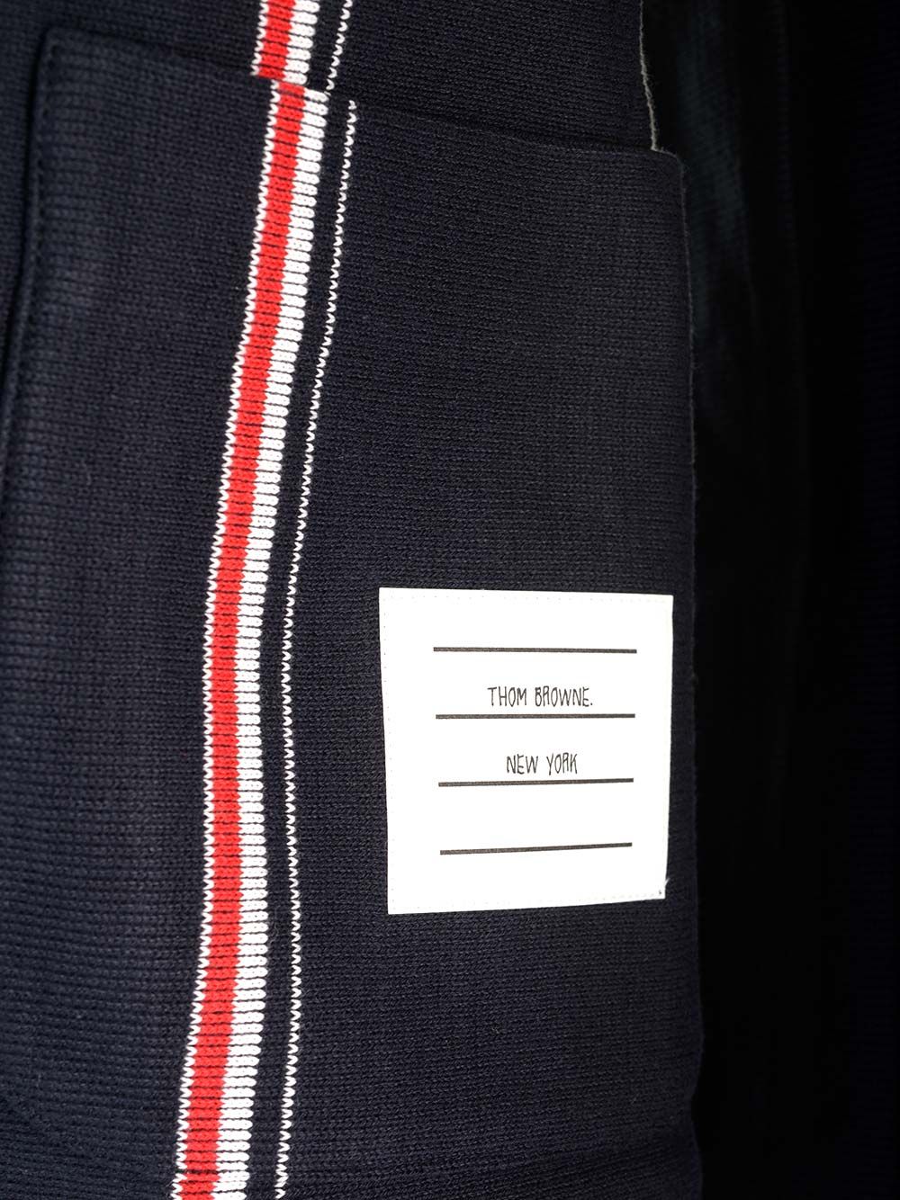 Thom Browne Compact Knit Blazer Jackets - Blue | dcb0e44482b156bf7dc7f002af3ace1f66edefa9