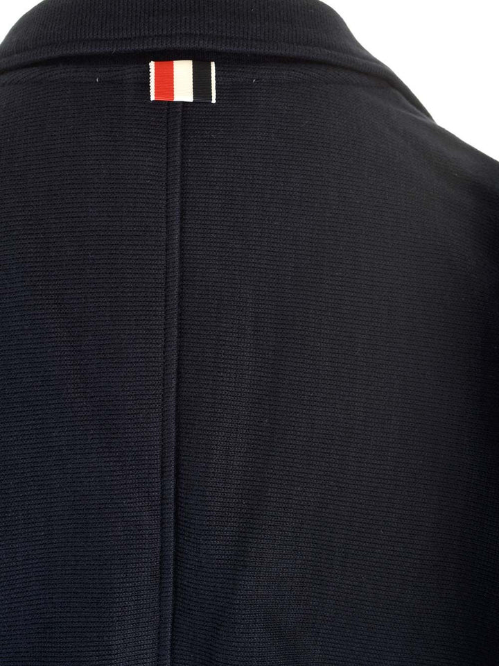 Thom Browne Compact Knit Blazer Jackets - Blue | b8ca8e2b6d4317af865138cf3bfe332b84f1d4f4