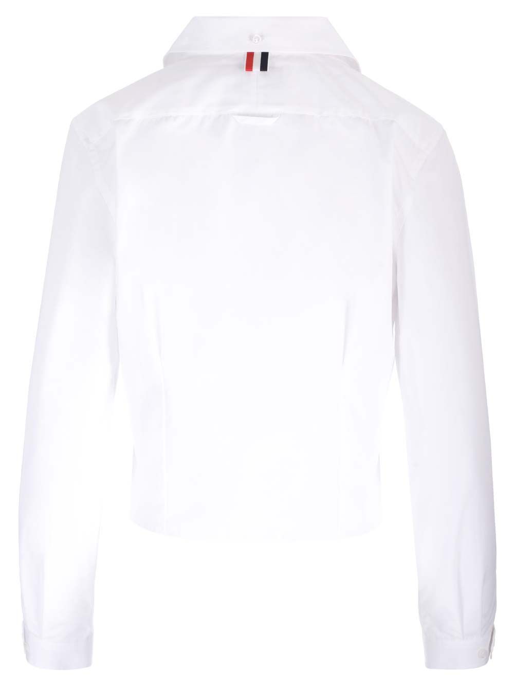 Thom Browne Cropped Shirt Tops - White | b9e7c4f80a910d344702c0d0e3ff91d2edeb6e38